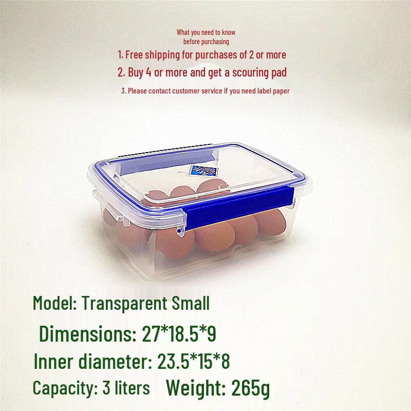 ZISIZ Transparent Plastic Food Storage Container