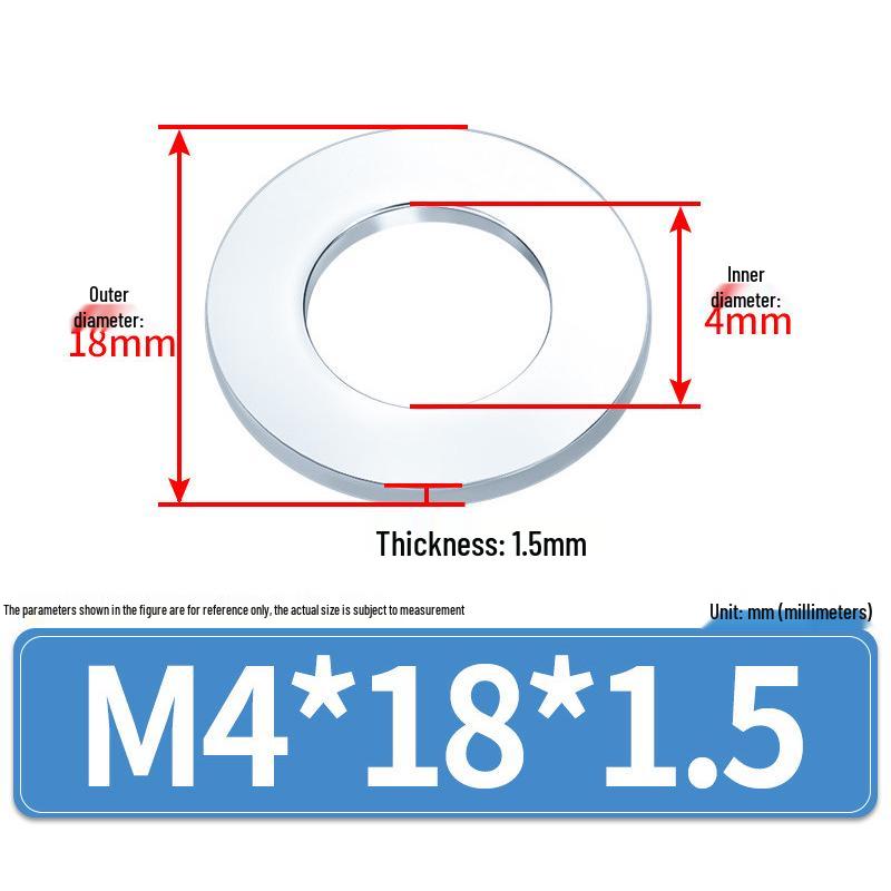 Extra Large Galvanized Metal Flat Washer (Sizes M1.6-M14)
