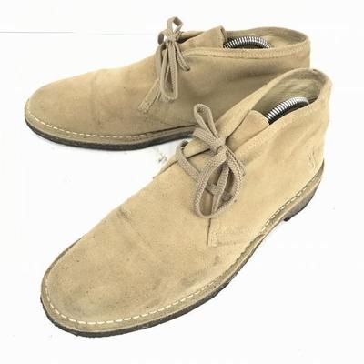 Indian Desert Boots Crepe Sole Suede Leather Chukka Boots Size 27.0 Beige(USED)
