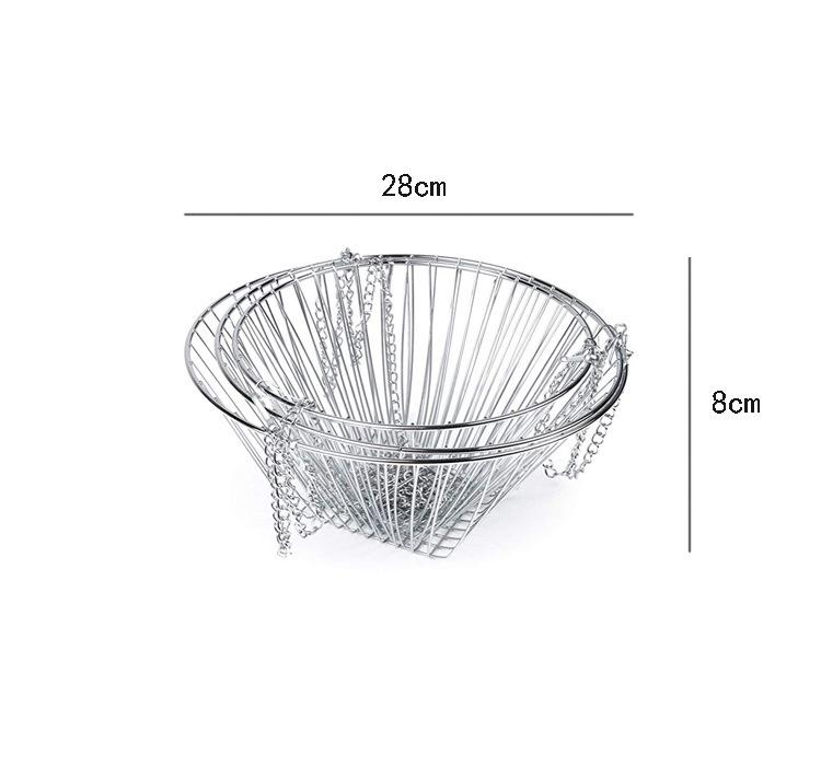 Wrought Iron Three-Tier Folding Fruit Storage Basket