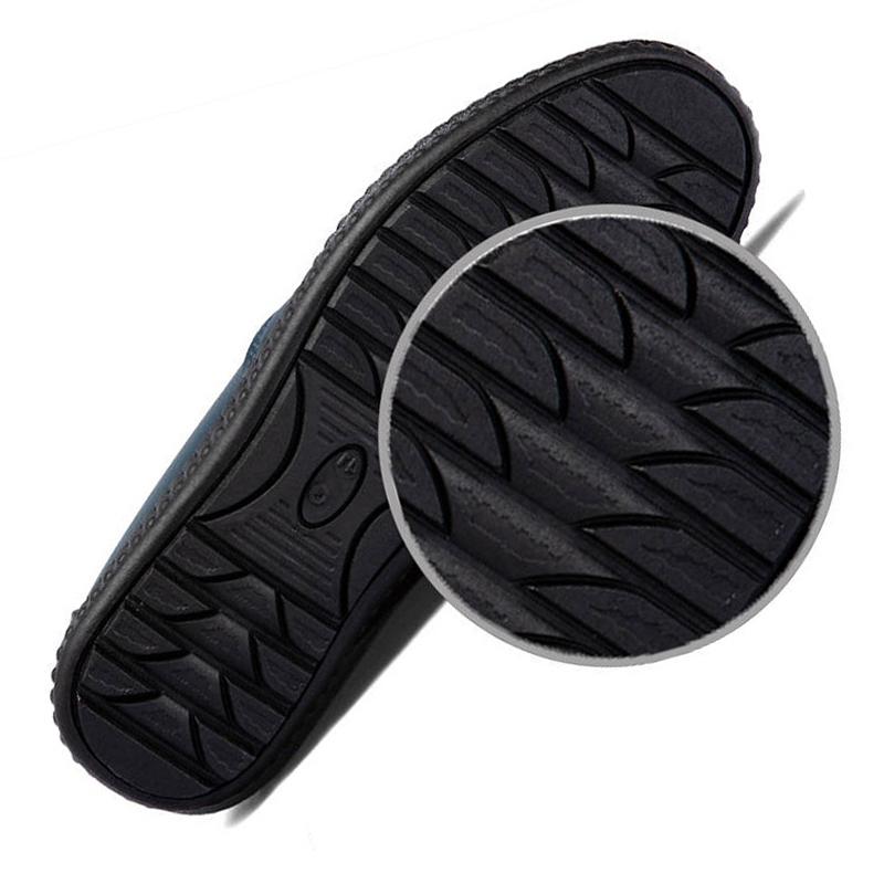 Men's Leather Shoes Casual Comfort Slip-on Loafer Soft Penny Loafers Lightweight Driving Flat Shoes