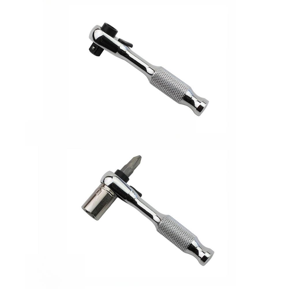 Dual Head 1/4 Inch Ratchet Wrench with 72 Tooth Quick Release Reversible Action and For MINI Ratchet System Integration