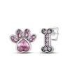 Cute Unicorn Stud Earrings Silver Plated for Little Girl Crystal Cat Mouse Elephant Heart Star Earring Gift Jewelry