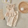 Toddler Girls 2Pcs Outfits Solid Color Sleeveless Camisole and Elastic Pants Set Baby Summer Clothes 6M-3Y