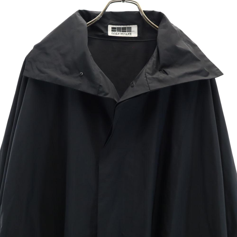 ISSEY MIYAKE Made In Japan Stainless Collar Coat 4 Black Rain Men's Used