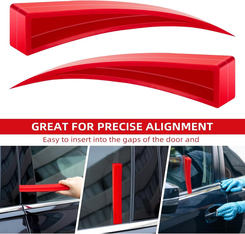 Red Car Door Wedge Panel Paintless Dent Removal Repair Hand Tool for Window Auto Wedge Pump Locksmith Thickened Door Repair