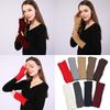 Comfortable Winter Arm Sleeves Fingerless Gloves Soft Acrylic Fibre Cable Knit Gloves For Outdoor Daily Use And Sport