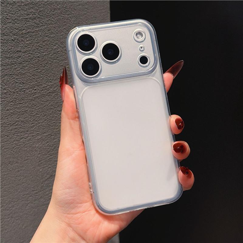 Transparent Frosted Silicone Case for iPhone 17 Pro Max/16, Anti-Drop Protective Phone Cover