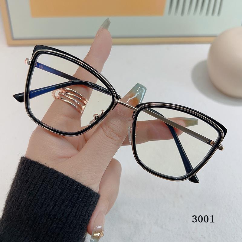 

New Brand Design Retro Jelly Gradient Color Cat Eye Metal Frame Photochromic Anti Blue Light Computer Women Reading Glasses 0~+6 4.5