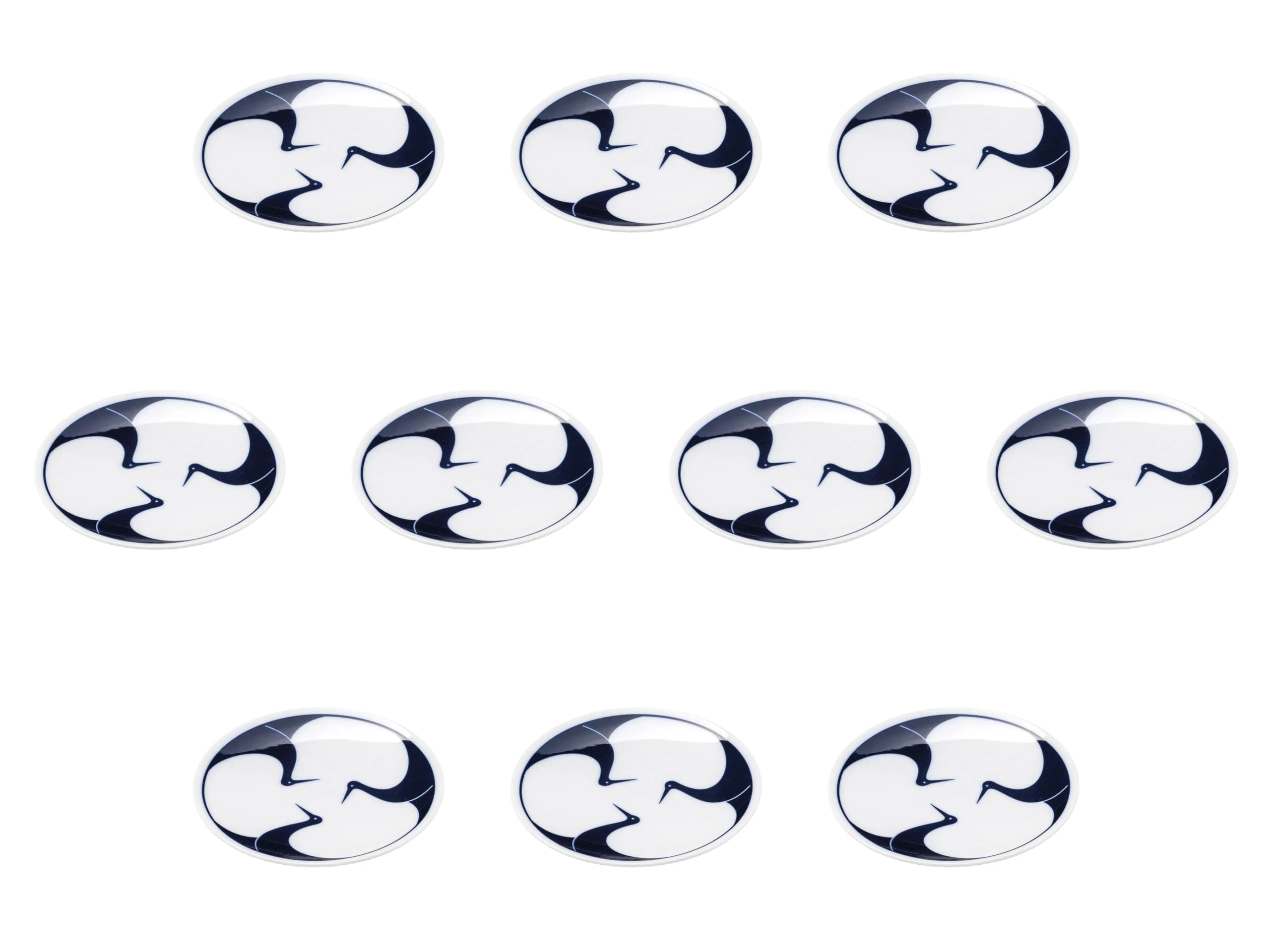 

Set of 10 Engimon Crane Small Plates x Side Plates Setomonohonpo [12.2 1.5 cm]