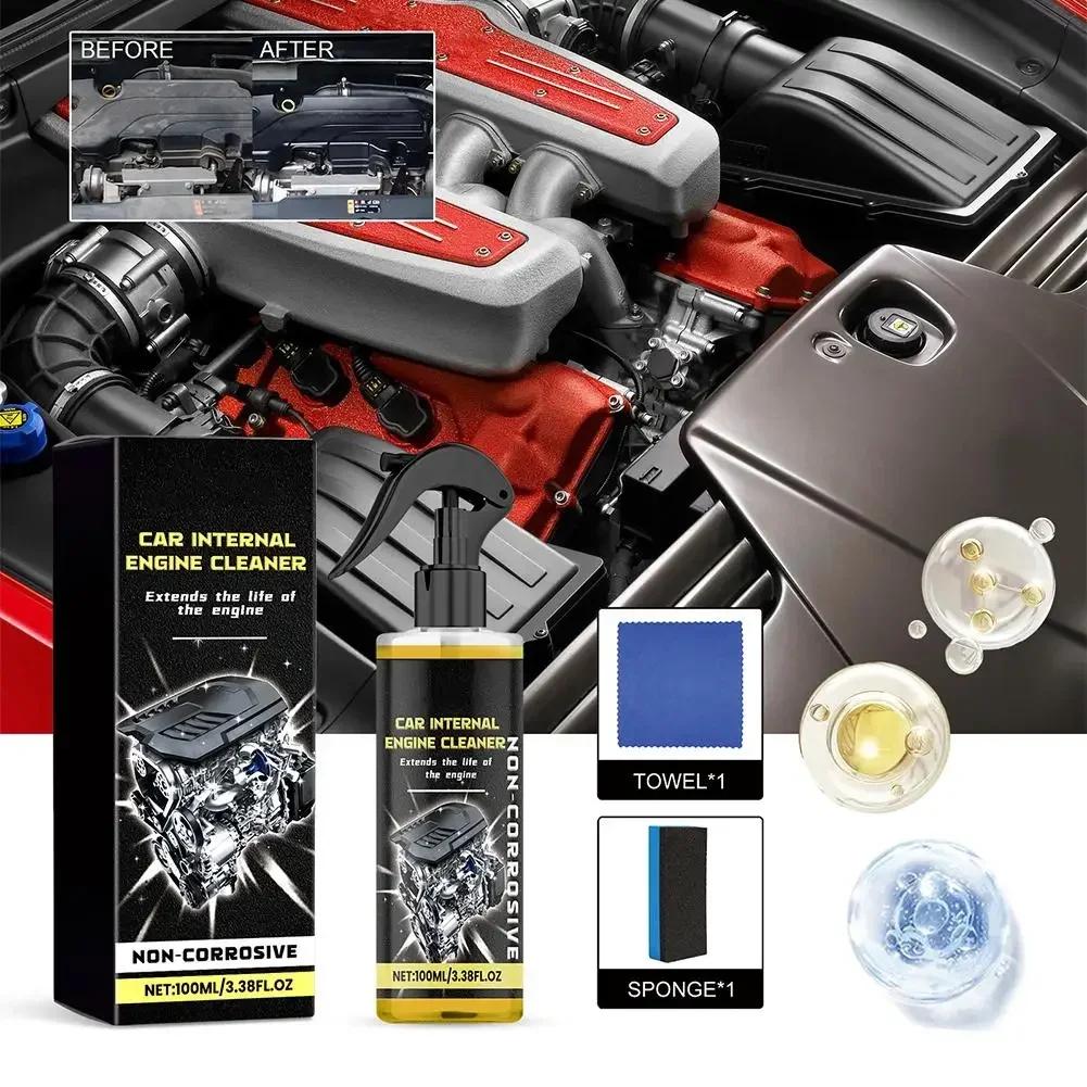 100ml Car Engine Bay Cleaner Powerful Decontamination Degreaser Compartment Removal No-disassembly Cleaning Agent Cleaning Auto