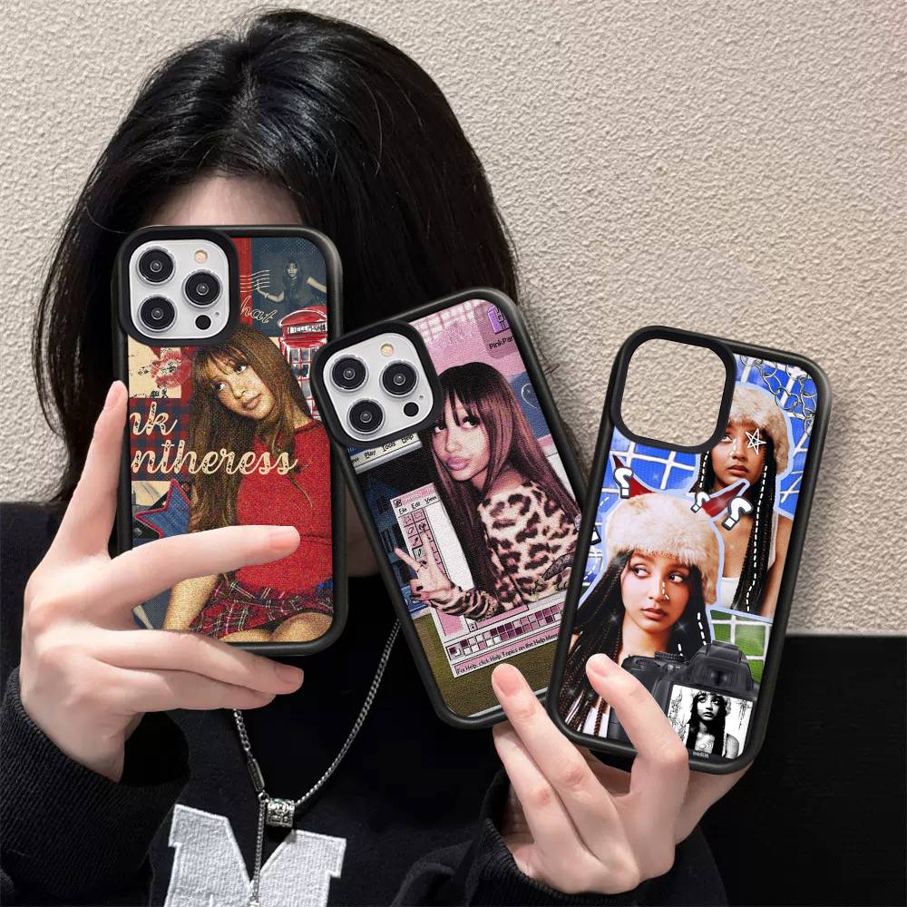 Singer P-Pinkpantheress Phone Case For IPhone 16 Pro Max 15 14 Plus 14 13 12 11 17 PC+TPU Cases Back Cover