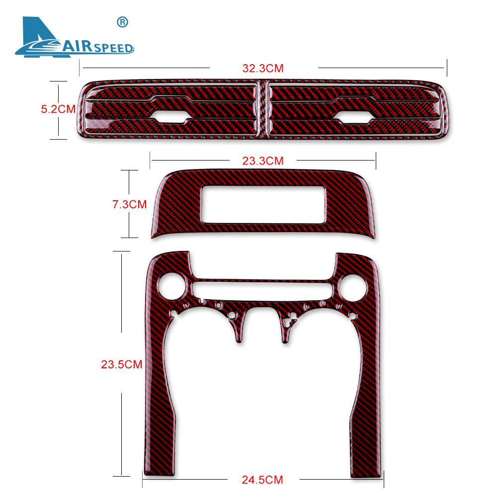 Real Carbon Fiber Sticker for Chevrolet Camaro 2010 2011 Accessories Interior Trim Car Air Conditioning Switch Panel Cover