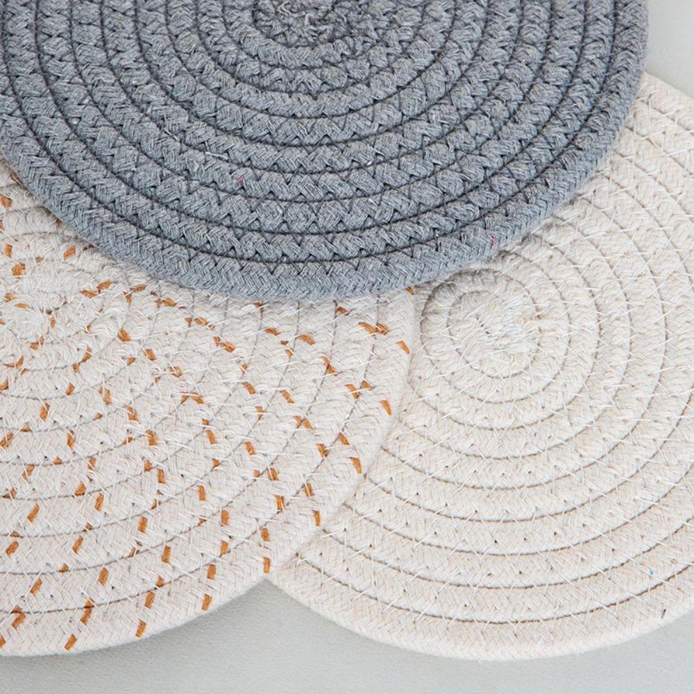 4Pcs Round Shape Trivets for Hot Dishes 18-33cm Hot Pads Simple Drink Coasters  Dining Room