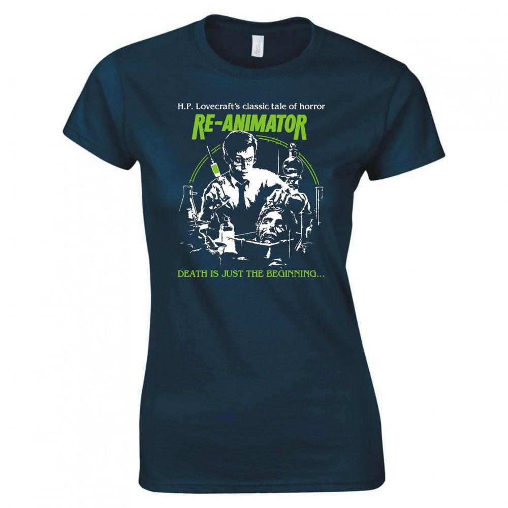 Inspired By Hp Lovecraft Reanimator Logo Cult Movie Ladies Skinny Fit Tshirt S
