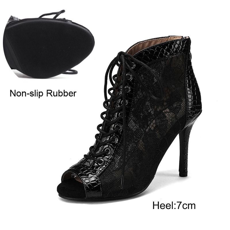 Dámské boty na tanec Dámské sálové latinskoamerické taneční boty Dívčí černé tango moderní salsa boty Svatební boty Dámské vysoké podpatky