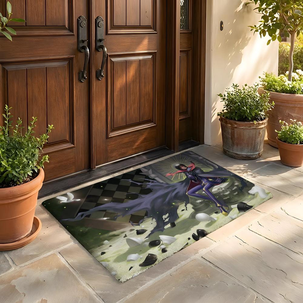 Floor Mat Soft Flannel Rug Non-Slip Absorbent Mat for Bathroom Bedroom Home Decor L-Lelouch of the Rebellion Anime