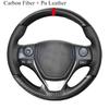 DIY Hand Sewing Car Steering Wheel Cover Carbon Fiber + Pu Leather for Toyota RAV4 Corolla 2013-2018 Corolla 2014-2018