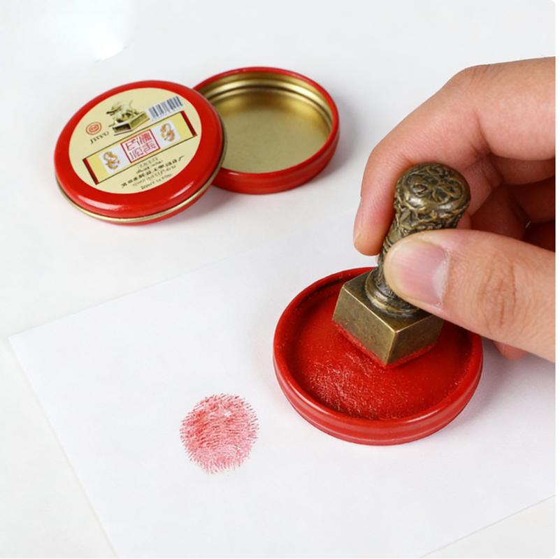 3pcs Red Mini Ink Pad & Red Ink Paste - Suitable for Office, Home, DIY , Calligraphy, Painting and Chinese Traditional Painting