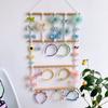 Bow Organizer for Girls Hair Bows Headband Holder Hanging Bow Storage Organizer Rack Wood Bow Holder Wall Mounted Hair