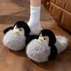 Cute cartoon warm fluffy bag head slippers autumn new comfortable versatile soft-bottomed cotton slippers