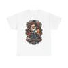 Skull Santa Biker T-Shirt Funny Christmas Motorcycle Rider Gift Heavy Cotton Tee