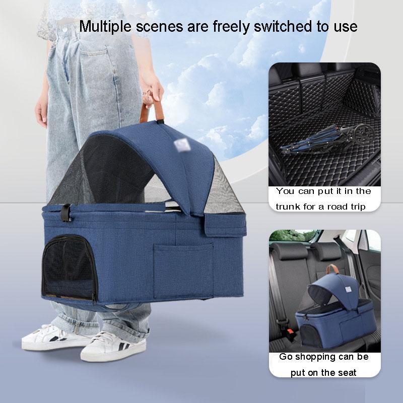 Small Medium Sized Dog Cart Light Foldable Transportation Walking The Cat Dog Car Seat Dual Purpose Garden Cart Pet Accessories