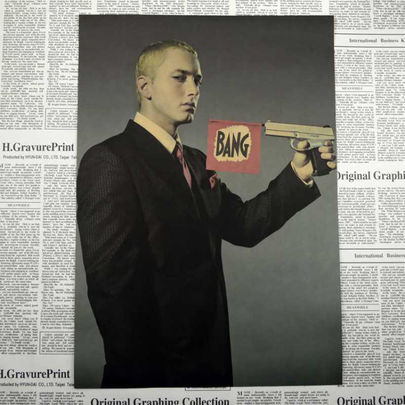 Eminem Retro Punk Poster - Kostenloser Versand Dekorative Rock Sänger Kunst