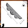 Elegant Halloween Lace Mantle Scarf with Spiderweb and Bat Motifs, Black Halloween Cobweb Fireplaces Scarf 200x50cm