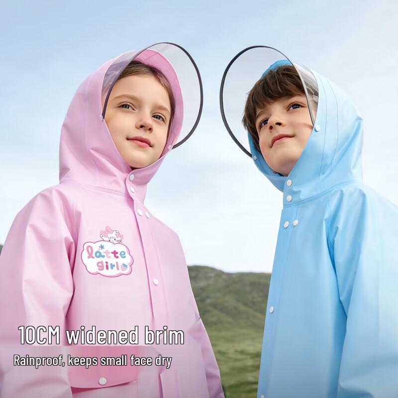 Kids' Lightweight School Rain Poncho with Backpack Slot