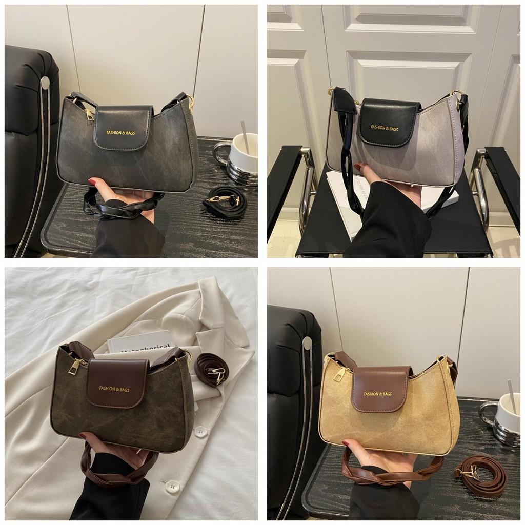 Color Solid Letter Style Large Capacity Pu Shoulder Bag Women Zipper Closure