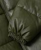 Leftseoul Synthetic Leather Short Padded Jacket [Khaki]
