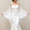 Lace Mesh Flared Long Sleeves Breathable Arm Covers Elegant Arm Sleeves  Wedding Dress Accessories
