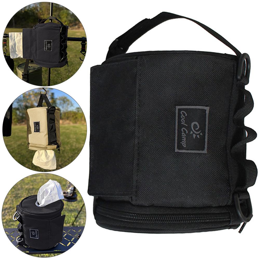 Outdoor Camping Tissue Case with Hook Hanging Napkin Holder Toilet Paper Storage Box for Outdoor Camping Hiking