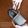 1PC Double Layer Glasses Case Soft Leather Zipper Sunglasses Pouch Waterproof Drawstring Eyeglasses Storage Bag Eyewear Case
