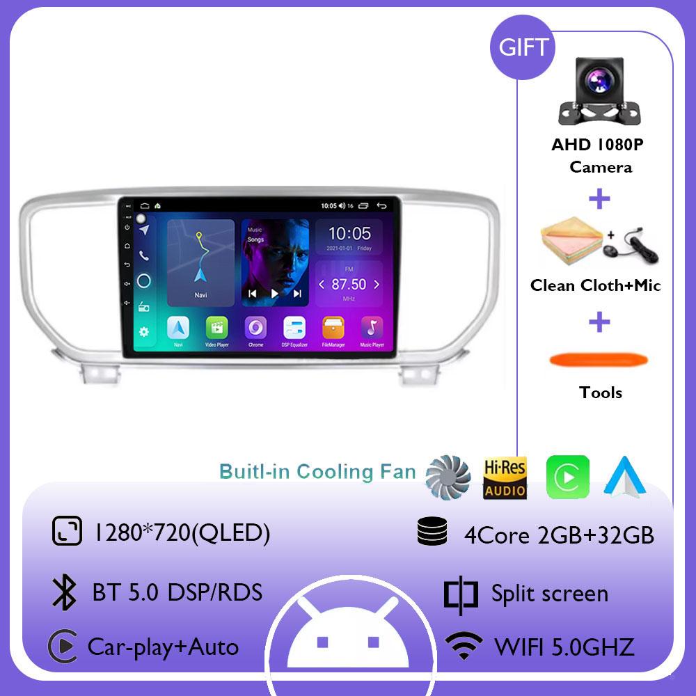 

Для Kia Sportage 4 QL 2018 - 2022 Android 14 Беспроводной Carplay Автомобильный Радио Навигатор GPS Мультимедийный Плеер Стерео Wi-Fi+4G Auto BT