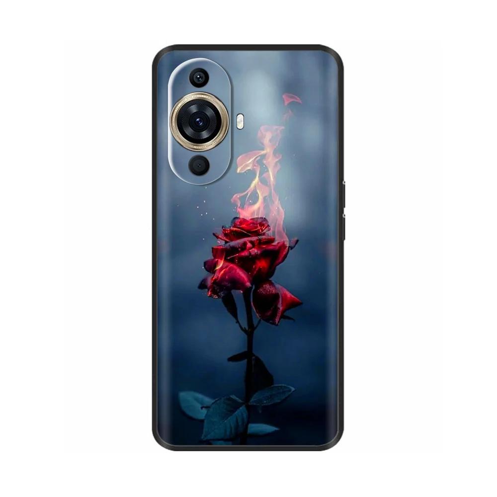 For Huawei Nova 11 Case Cute Heart Flower Painted Cover Silicone Phone Case For Huawei Nova 11i Nova11 Pro Nova 11 Ultra Bumper