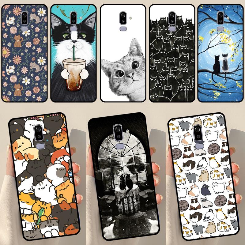 

Чехол с милым котом для Samsung J3 J5 J7 J510 J310 J330 J710 J730 J1 A3 A5 2016 2017 J4 J6 Plus J8 2018 A5 2016 - A510 A510F