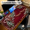 Christmas Theme Personalized Mouse Pad Custom Name Text Non Slip Desk Pad For Laptop Office Desktop