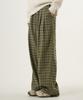 UNKNOWN PLANET Check Elastic Waist Pants Khaki