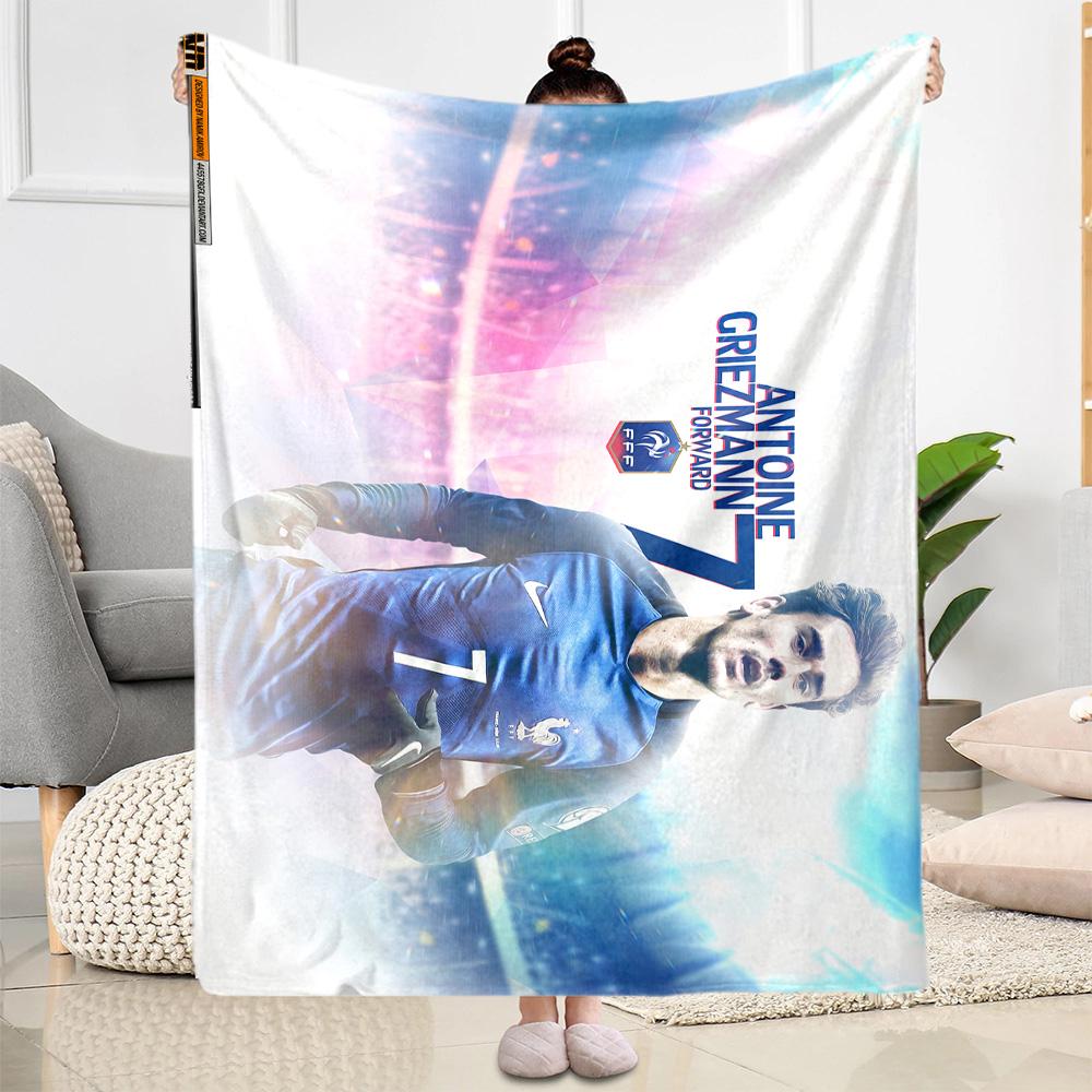 Griezmann's Jersey Blanket Ultra-Soft Suitable for Couch Sofa Chair All-Season Use Digital Print Suitable for Gifting Relatives and Friends