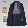 Luomeng Men's Merino Wool Double-Faced Mid-Length Business Coat