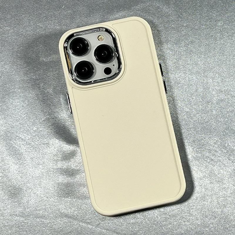 

Simple Solid Color Suitable for IPhone15pro Max Apple 17 Mobile Phone Case 16 Electroplating 11 Anti Fall 14 Silicone 17promax