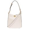 Bolso Cubo de Cuero de Sauce, Bolso de Hombro para Mujer Color Crema CW625-B4HA