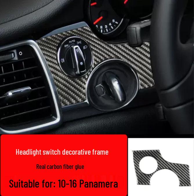 Porsche Panamera Interior Carbon Fiber Kit: Center Console, Steering Wheel, Gearshift & Door Trim