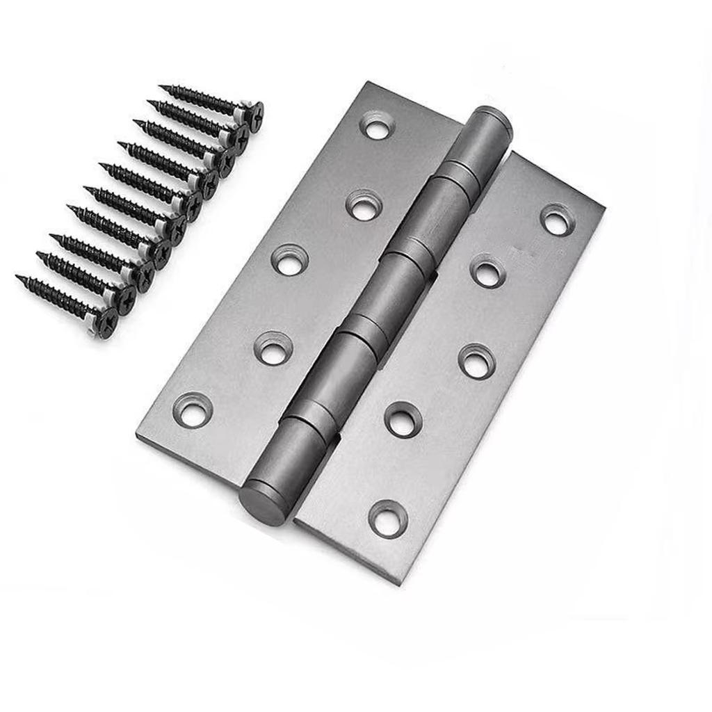 Zawiasy drzwiowe z łożyskami kulkowymi, 4 x 3 cale Wytrzymałe zawiasy drzwiowe ze stali nierdzewnej, Płynne i bez skrzypienia, Nieusuwalny trzpień (Mosiądz)