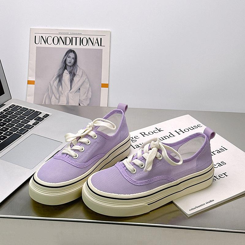 

Color thin mesh summer round head foot cover lazy shoes thick sole breathable casual shoes 35