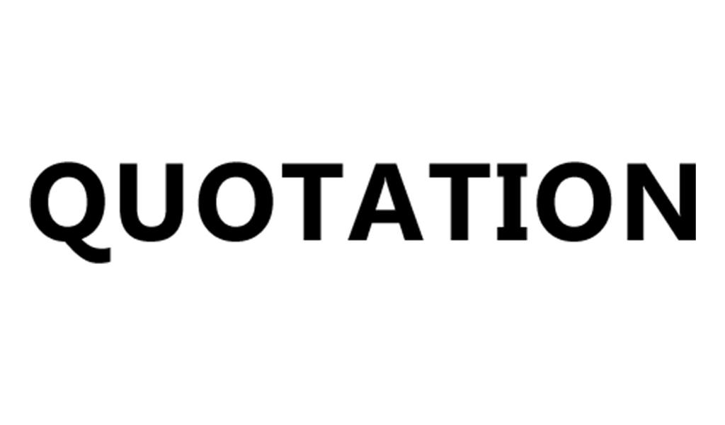 Printtoo Quotation Self Inking Rubber Stamp Pre-Inked Office Stamp- Home Office Business Stationery, Black- 42 x 9