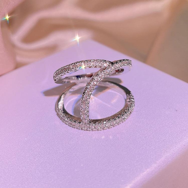 Xiaoxiangfeng Retro Cold Wind Ring, Simple Personality, Simple Geometric, Simple And Versatile Diamond Ring