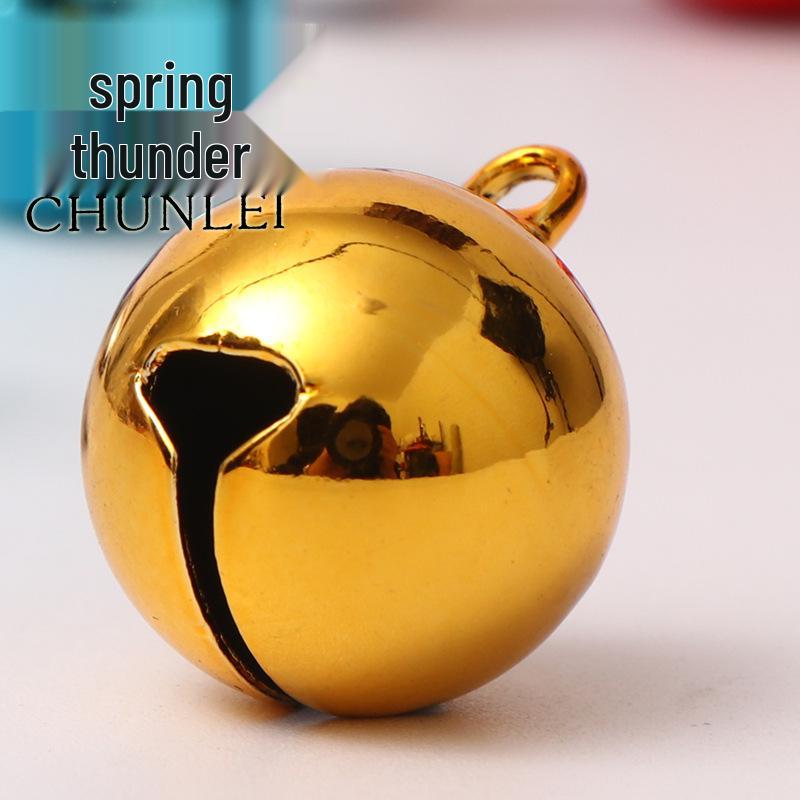 18 mm Färgstark Galvaniserad Husdjurshalsbandsklocka - Julprydnad Vakuumpläterad Järnklocka